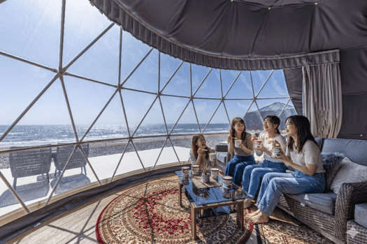 12.1.2月限定❄️【お一人5000円OFF/ハーゲンダッツ食べ放題】全棟こたつ完備&大迫力シアター付グランピングドームをオトクに美味しく楽しむウィンタープラン🍨