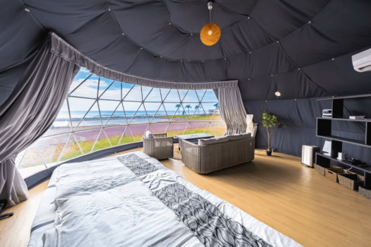 【4・5・6月限定】対象日が合えばラッキー！ ✨お一人様2,000円OFF＆ハーゲンダッツ食べ放題プラン✨大迫力シアター付きグランピングドームで、春の特別プランをお得に満喫！