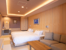 【露天風呂＋テラス付き】癒しの和室ツイン『なごみ』柔らかい畳の香りが質の良い眠りの世界にいざないます。ぜいたくな空間をお楽しみください。