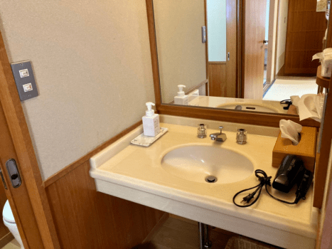 Japanese Family Room with a sink,toilet and bathroom