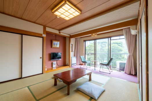 Japanese-style room: 8 tatami mats + carpeted area: 2 tatami mats