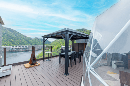 広島グルメを食す♪広島/安芸太田の新鮮食材を楽しむ1泊2食付きプラン♪【愛犬とグランピング/温泉チケット付】