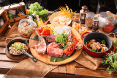 「レギュラーBBQ」夕食・朝食付きグランピング【1泊2食付】