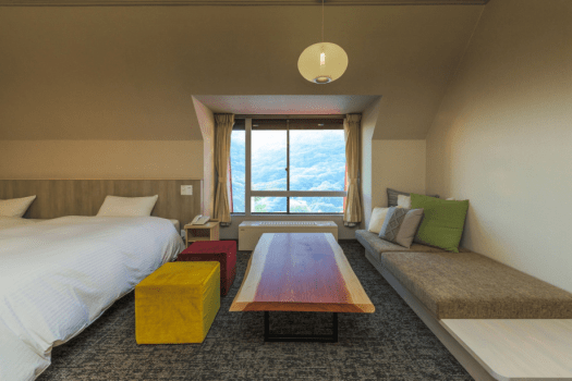 【REIZAN Suite】 ■Approx. 50 sq.m. ■Upper-floor corner view Japanese-Western style room / Non-smoking