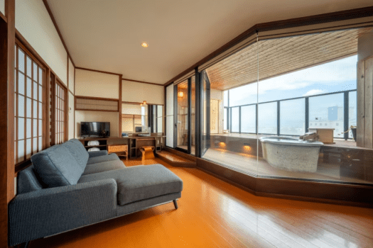 ＜季之花(Toki no hana＞溫泉露天付尊貴套房【和室10畳＋雙人房＋客廳＋露天浴池】