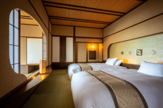 ＜季之花(Toki no hana＞溫泉露天付尊貴套房【和室10畳＋雙人房＋客廳＋露天浴池】