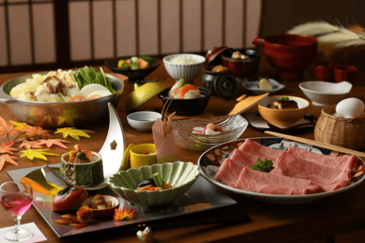 【米沢牛すき焼き会席】｜個室会食・公式サイト特典（夕朝食付）