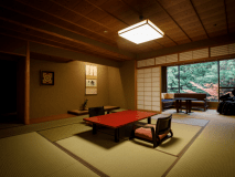 金泉露天風呂付和室　主室