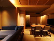 金泉・銀泉露天風呂付貴賓室「槇・愛宕」10畳+ツイン+リビング+露天風呂2種【お部屋食】