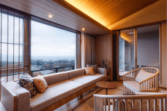 【702-705】窓際のソファーからはでは美しい日本海を一望