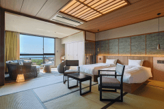 新しくOPENしたコンフォートルーム。6階の洋室はかわいらしい丸みのソファを設えました。