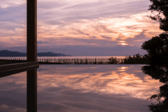 【大浴場】インフィニティ露天風呂/夕刻　－夕日ヶ浦温泉－　男女入替制　移りゆく景色に溶け込む夕刻