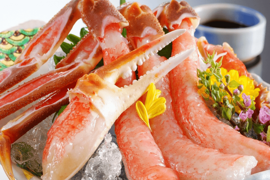 甘～いカニ刺しは口の中でトロリとろける[一例]