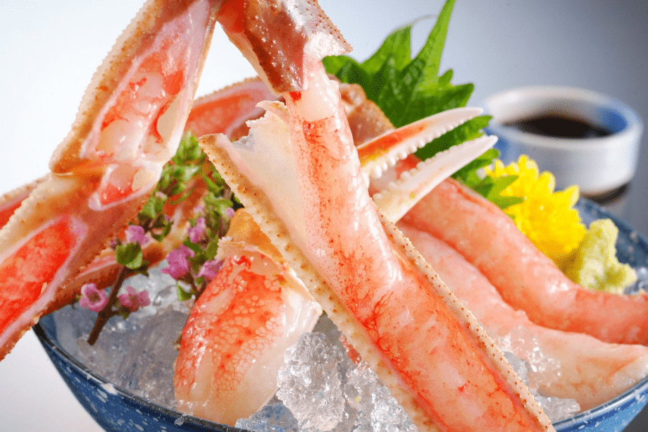 甘～いカニ刺しは口の中でトロリとろける[一例]