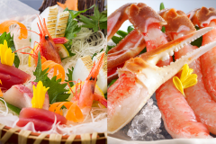 魚介盛×冬の味覚王カニ尽くしを堪能［一例］