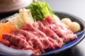 かにとたっぷり和牛のいいとこどり会席。しゃぶしゃぶには特製ごまポン酢をご用意　[一例]