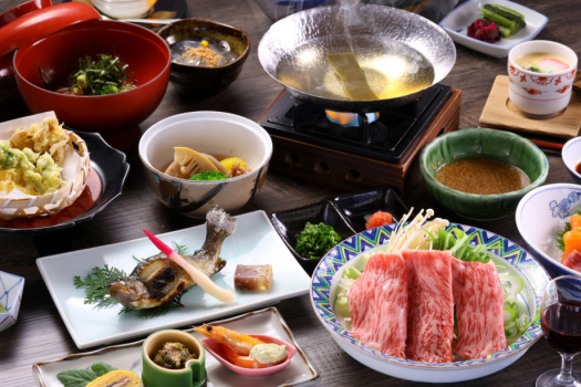 【信州プレミアム牛しゃぶしゃぶ】メインを贅沢に。田舎料理会席