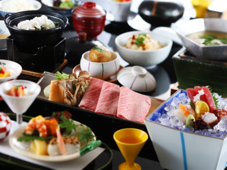 6～8月　旬菜会席　ご夕食一例