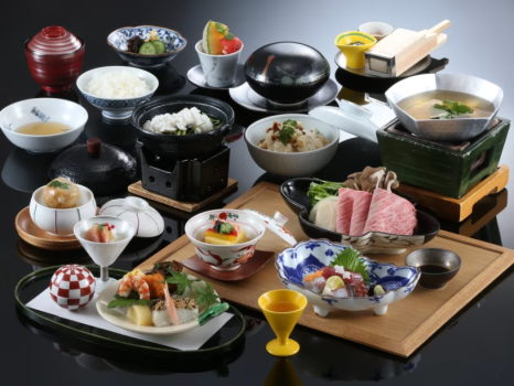 6～8月　黒毛和牛御膳　ご夕食一例