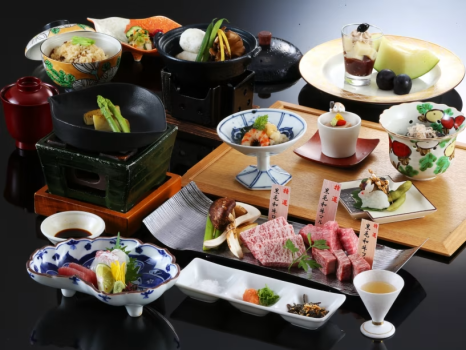 9月5日～11月3日　黒毛和牛食べ比べ御膳　ご夕食一例