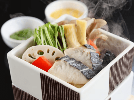 淡路鰆の蒸篭蒸し