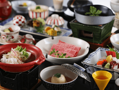6～8月　旬菜会席　ご夕食一例