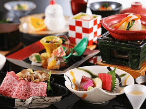 1月　悠遊（和食コース）　ご夕食一例