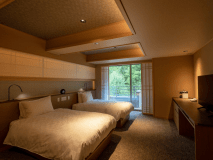 別墅結楽｜７Ｆ｜銀泉露天付きツイン（禁煙/54㎡）【眺望なし・お得なお部屋】