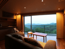 中央館｜５～８Ｆ｜和洋室[10畳+TW+ﾘﾋﾞﾝｸﾞ]ｶﾞｰﾃﾞﾝﾋﾞｭｰ（禁煙/87㎡）一例