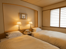 北館｜１・２Ｆ｜和洋室[10畳+TW]]ｶﾞｰﾃﾞﾝﾋﾞｭｰ（喫煙/74～77㎡）