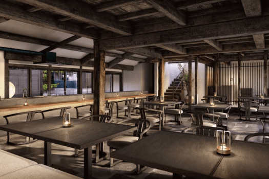 日本の建築に宿る&ldquo;歴史&rdquo;や&ldquo;趣&rdquo;を大切に、古き良き意匠と、洗練されたモダンなダイニング席
