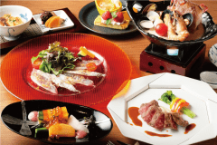 [Creative dinner course served with chopsticks] Each dish will stand out depending on the cooking method using ingredients from the sea and mountains of Setouchi (one example)