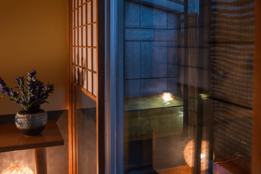 【Semi-Open-Air Bath】Corner Room / Japanese-Style Bedroom (10 Tatami Mats) / Bath Included