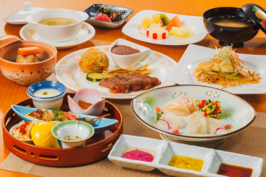 【旬彩創作ディナー「RURI」】蔵王牛を始め４種の山形食材を宝石のように散りばめた創作料理。
