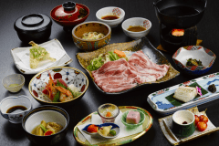 米沢豚の源泉しゃぶしゃぶ膳例