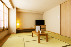 【ニュースタイル／和室8畳】シンプルモダンなお部屋。洗い場付きバスルームで女性やお子様も安心♪