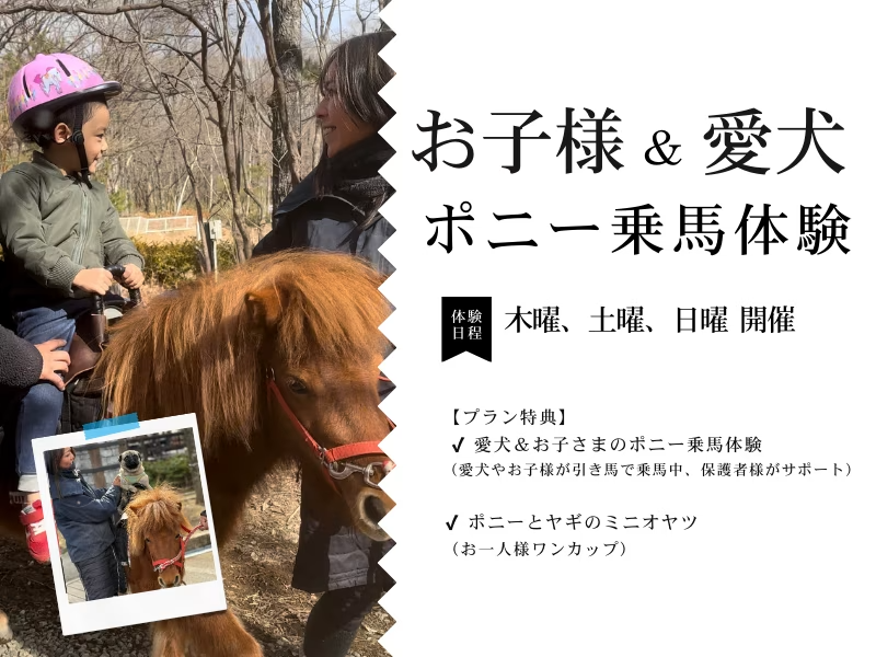 【愛犬&お子様ポニー乗馬体験付】家族と過ごす特別なひととき 【愛犬&お子様ポニー乗馬体験付】家族と過ごす特別なひととき