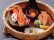 【お造り】富山県産紅ズワイガニ・霜ふりタラバカニ・茹で本ズワイ※イメージ(当館は県産紅ズワイを提供)