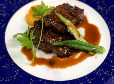 信州牛ステーキの山椒ソース