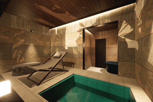 【객실 노천온천&times;사우나&times;얼음냉탕】돔형 텐트 6m (싱글 4대)