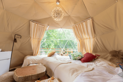 ＼NEW／【With Semi-Open-Air Bath】Dome Tent 5M（Up to 4People）