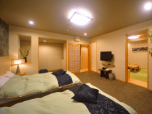 ◆丘ノ想◇和洋室「あざみ」◆2間の和洋室。ベッドルームと和室と分かれているので、2世代旅行に最適