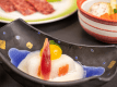 2026年5月6月《お献立一例》酢物：サーモン砧巻　蛇腹胡瓜・トマト・小茗荷をヨーグルト酢で♪