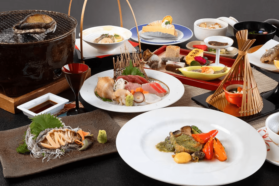 あわびが選べるプラン一例