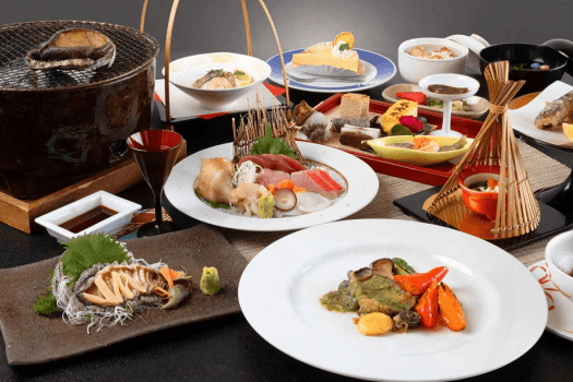 あわびが選べるプラン一例