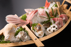 【お部屋出しまたは個室食】≪１日２組限定≫７５センチの大舟盛りを豪快に味わう！【2食付き】