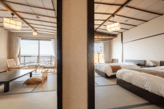 和室6畳＋和室8畳【ベッドルーム】（小名浜港一望）バストイレ付