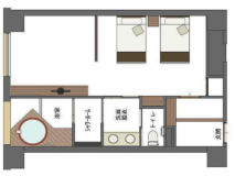 桃花・花葉:ツインルーム+リビングルーム【壺風呂】禁煙 桃花・花葉:ツインルーム+リビングルーム【壺風呂】禁煙