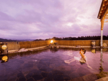 景色が美しい和風空中露天風呂