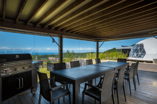 【大型圆顶帐篷】 8张床・264㎡ <"豪华"> 美妙的景色，直径10米的圆顶帐篷